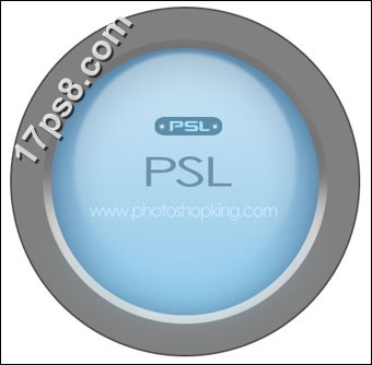 Photoshop绘制蓝色圆形网页按钮,PS教程,思缘教程网