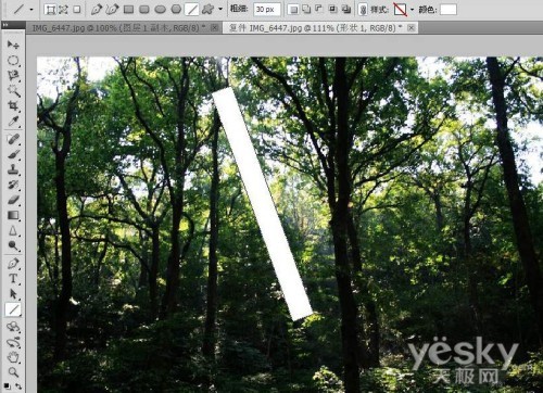 Photoshop制作树林中的透射光线,PS教程,思缘教程网