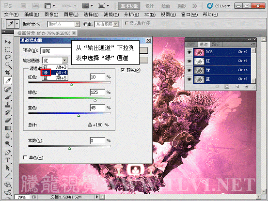 Photoshop初学者教程：解析通道混合器的原理,PS教程,思缘教程网