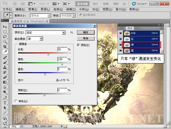 Photoshop初学者教程：解析通道混合器的原理,PS教程,思缘教程网