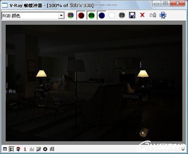 3D MAX实例教程：欧式客厅夜景渲染解析,PS教程,思缘教程网
