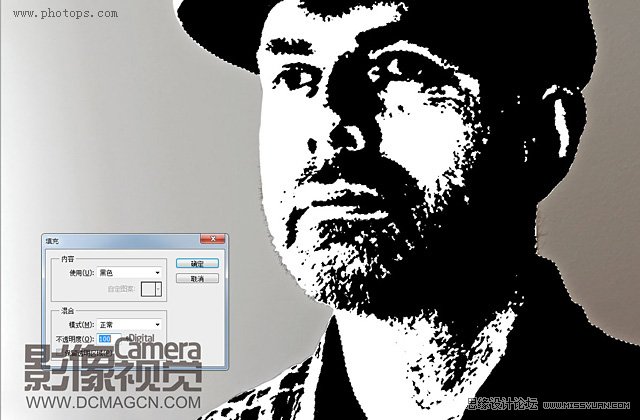 Photoshop制作切格瓦拉经典版画肖像效果,PS教程,思缘教程网