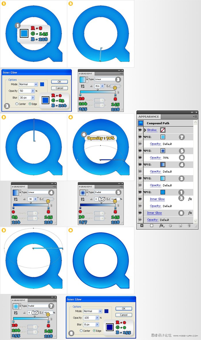 Illustrator教程：制作QuickTime Logo教程,PS教程,思缘教程网