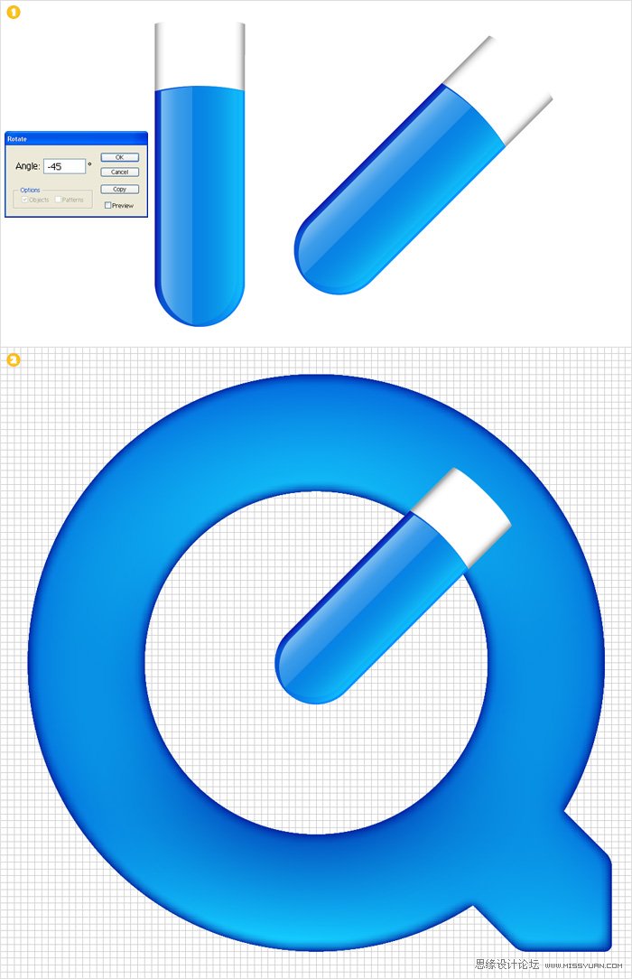 Illustrator教程：制作QuickTime Logo教程,PS教程,思缘教程网