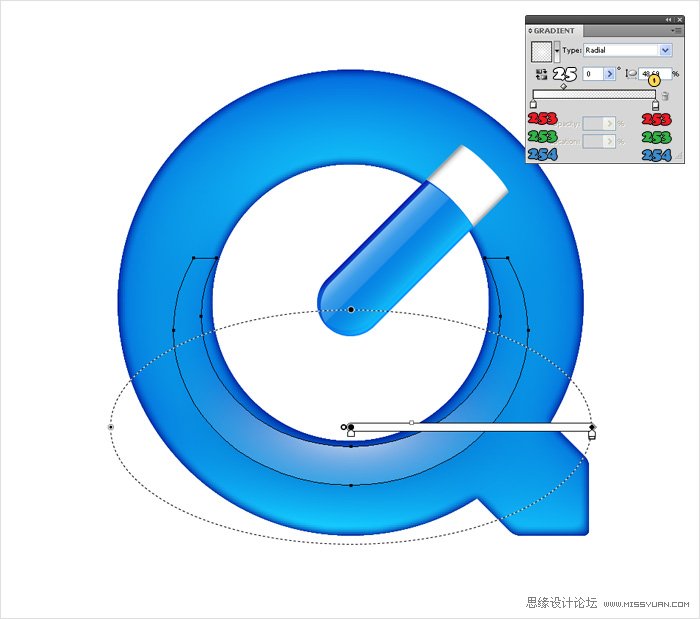 Illustrator教程：制作QuickTime Logo教程,PS教程,思缘教程网