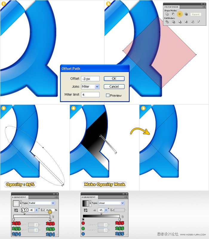 Illustrator教程：制作QuickTime Logo教程,PS教程,思缘教程网