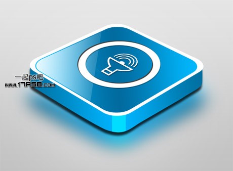 Photoshop设计三维立体矢量喇叭图标,PS教程,思缘教程网