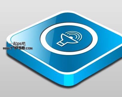 Photoshop设计三维立体矢量喇叭图标,PS教程,思缘教程网