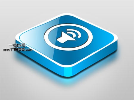 Photoshop设计三维立体矢量喇叭图标,PS教程,思缘教程网