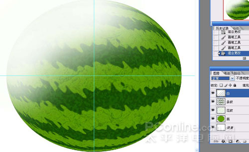 Photoshop鼠绘教程：教你绘制逼真可口的西瓜_中国教程网