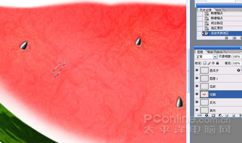 Photoshop鼠绘教程：教你绘制逼真可口的西瓜_中国教程网