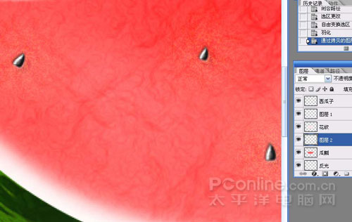 Photoshop鼠绘教程：教你绘制逼真可口的西瓜_中国教程网