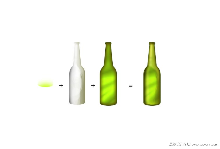 Photoshop绘制逼真的啤酒瓶教程,PS教程,思缘教程网