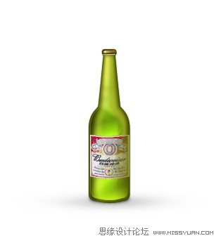 Photoshop绘制逼真的啤酒瓶教程,PS教程,思缘教程网