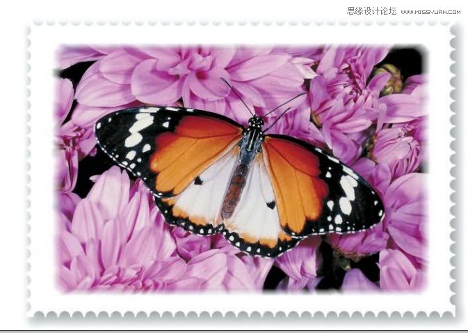 Photoshop制作漂亮的另列邮票效果,PS教程,思缘教程网