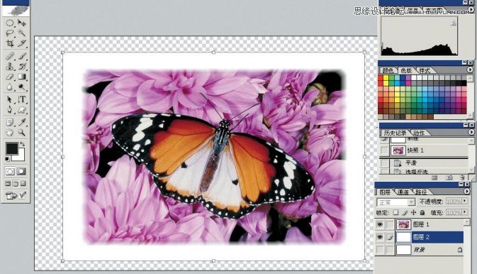 Photoshop制作漂亮的另列邮票效果,PS教程,思缘教程网