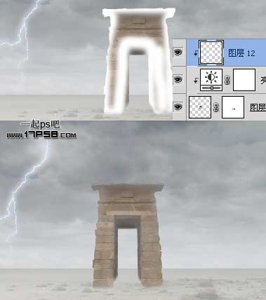 Photoshop合成沙漠风暴之门,PS教程,思缘教程网