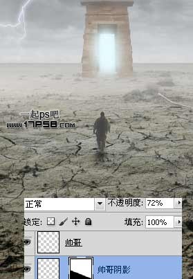 Photoshop合成沙漠风暴之门,PS教程,思缘教程网