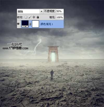 Photoshop合成沙漠风暴之门,PS教程,思缘教程网