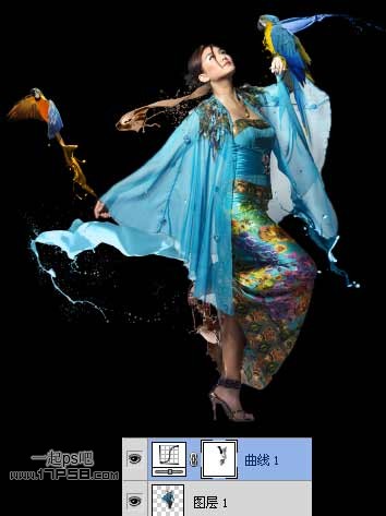 Photoshop合成超酷的飞天美女场景,PS教程,思缘教程网