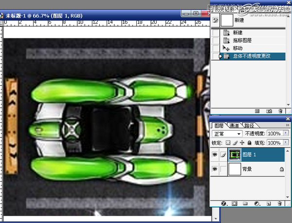 3ds Max制作绿色风格的跑跑卡丁车,PS教程,思缘教程网