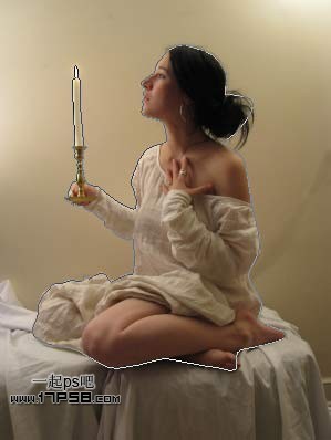 烛光 美女 夜景 ps教程