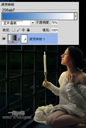 烛光 美女 夜景 ps教程