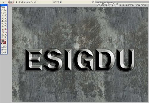 Photoshop设计硬金属立体文字特效,PS教程,思缘教程网