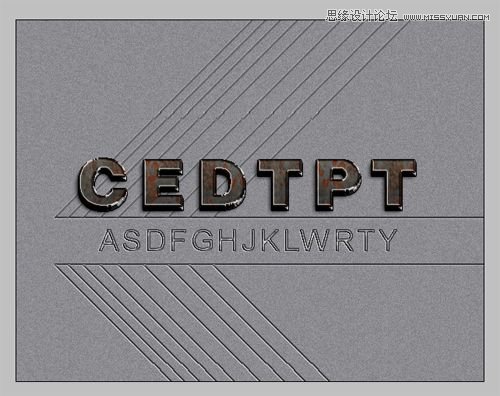 Photoshop打造3D铁铸字体效果