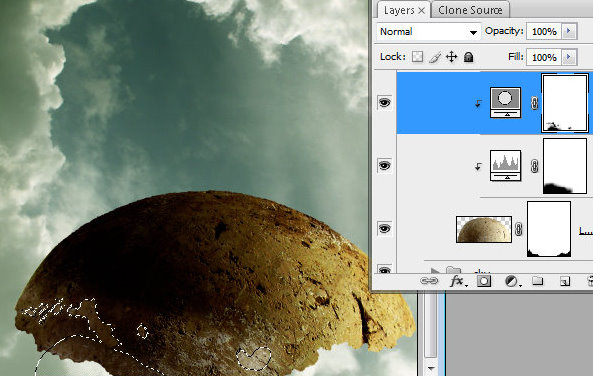Photoshop合成教程：制作漂浮在空中的树屋