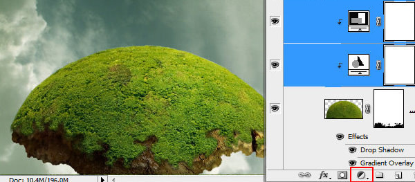 Photoshop合成教程：制作漂浮在空中的树屋