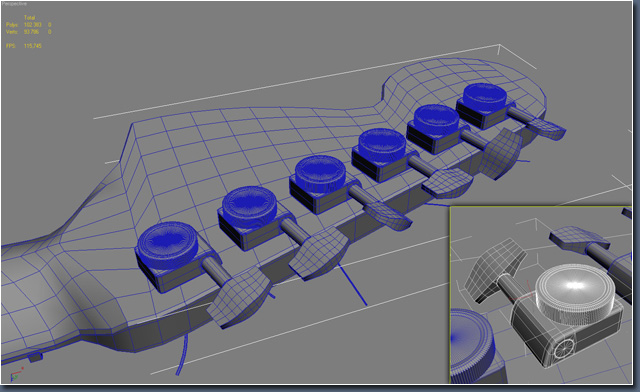 3DSMAX打造超逼真吉他 飞特网 3DSMAX教程