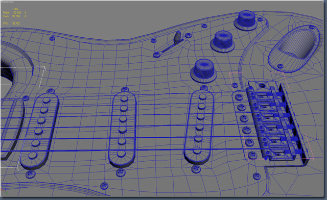 3DSMAX打造超逼真吉他 飞特网 3DSMAX教程