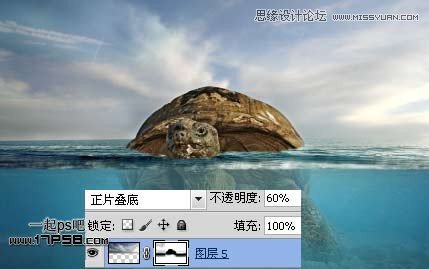 Photoshop创意合成乌龟海岛,PS教程,思缘教程网