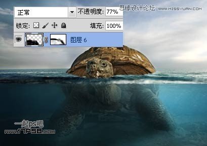 Photoshop创意合成乌龟海岛,PS教程,思缘教程网