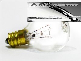 Photoshop创意合成灯泡中的金鱼,PS教程,思缘教程网