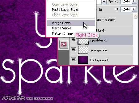Photoshop制止可爱的发光烟花字教程,PS教程,思缘教程网