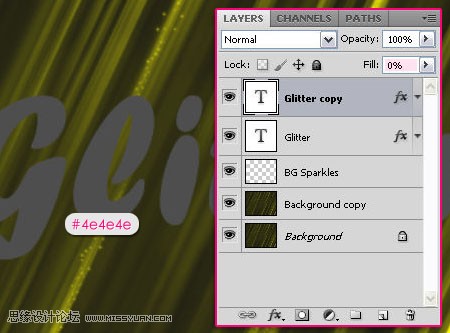 Photoshop制作可爱的珍珠描边金属字,PS教程,思缘教程网