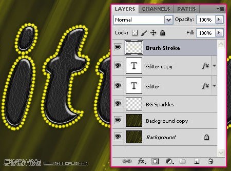Photoshop制作可爱的珍珠描边金属字,PS教程,思缘教程网