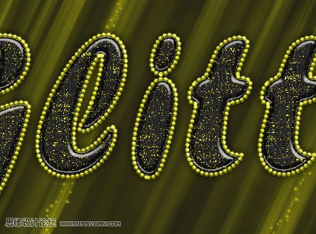Photoshop制作可爱的珍珠描边金属字,PS教程,思缘教程网