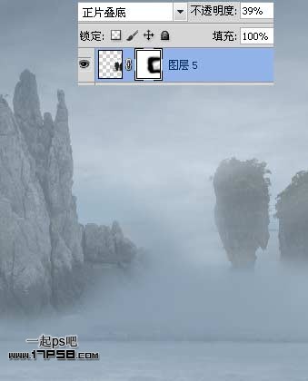 Photoshop合成迷雾江面泛舟的奇幻场景,PS教程,思缘教程网