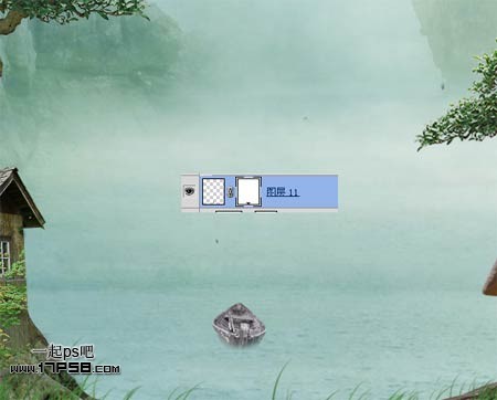 Photoshop合成迷雾江面泛舟的奇幻场景,PS教程,思缘教程网