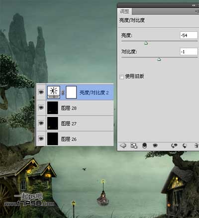 Photoshop合成迷雾江面泛舟的奇幻场景,PS教程,思缘教程网