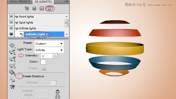 Photoshop3D功能制作立体效果的彩球,PS教程,思缘教程网