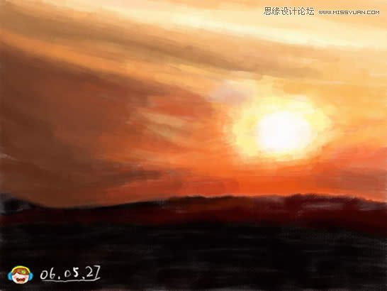 Photoshop与手绘板打造美丽晚霞风景图,PS教程,思缘教程网