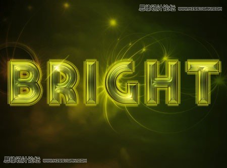 Photoshop制作梦幻光线效果的霓虹字,PS教程,思缘教程网