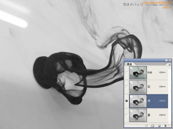 Photoshop抠出流动效果的墨迹,PS教程,思缘教程网
