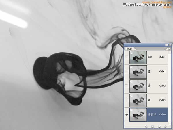 Photoshop抠出流动效果的墨迹,PS教程,思缘教程网