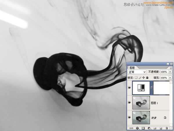 Photoshop抠出流动效果的墨迹,PS教程,思缘教程网