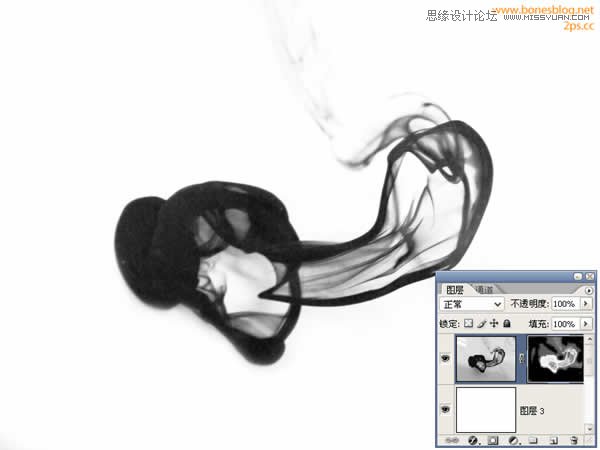 Photoshop抠出流动效果的墨迹,PS教程,思缘教程网